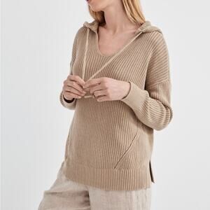 Haven Well Within Linen Cotton Ribbed Hoodie